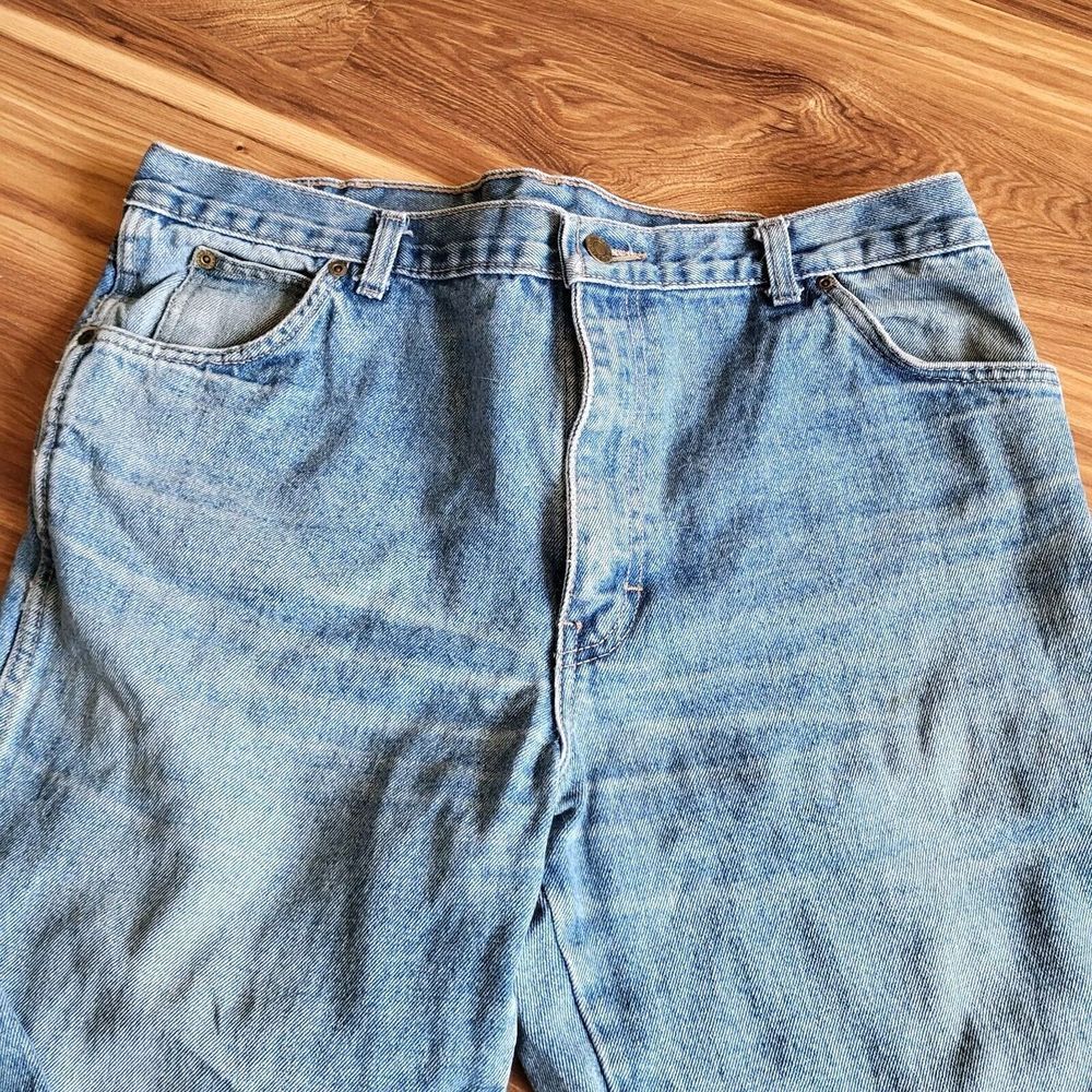 Vintage 80s Mom Jeans Calvin Klein 35x30 High Waisted Med Wash 38 USA Denim - Picture 6 of 16